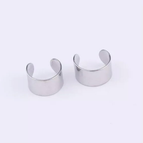 HOOUN 1 PC Ear Clip Cuff Wrap Stud Hoop Jewelry Non Piercing Cartilage Earrings gift-silver