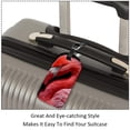 thumbnail image 3 of Square 2Pack PU Leather Flamingo Cruise Luggage Tag with Privacy Cover and Name ID Tag for Travel Handbags Backpacks Luggage Tags, 3 of 6