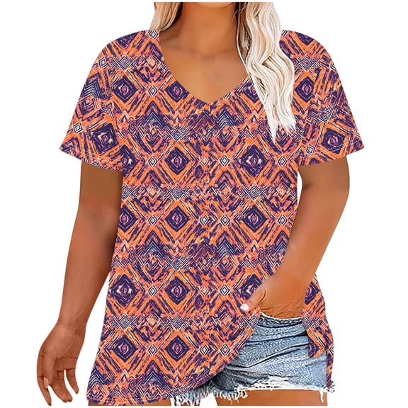 Women Summer Clothes Womens Shirts Short Sleeve Women's Clothing Trendy 2025 Women V Neck T Shirt White