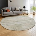 thumbnail image 6 of Addison Rugs Mayfield Premium Machine Washable Transitional Stripes Putty Round Rug, 8' x 8', 6 of 6