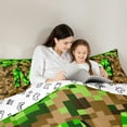 thumbnail image 5 of Manfei Personalized Initial M 3-Piece Full Size Comforter Sets for Children Kids Teens,Building Blocks Bedding Comforter Set,Construction Game Lightweight Bedding Sets,Super Cozy Room Decor, 5 of 8