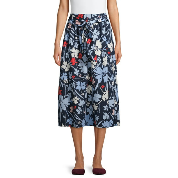 Time and Tru Women's A-Line Skirt with Tie Waist - Walmart.com