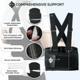 thumbnail image 4 of NeoHealth Back Support Belt with Suspenders for Women & Men Lower Back, Black, XL, 4 of 8