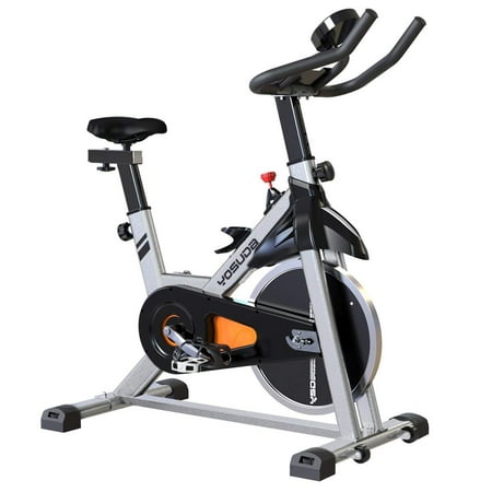 Yosuda Adjustable Exercise Bike Indoor Cycling Bike Fitness and Workout Bike with Flywheel and Ipad Mount and Comfortable Seat Cushion