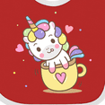 thumbnail image 4 of Inktastic Teacup Unicorn Boys or Girls Baby Bib, 4 of 4