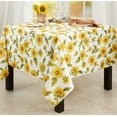 thumbnail image 3 of Fennco Styles Yellow Sunflower Print Tablecloth 70" W x 70" L - Garden Floral Table Cover for Home Décor, Dining Table, Banquet, Everyday Use, Family Gathering and Special Occasion, 3 of 4