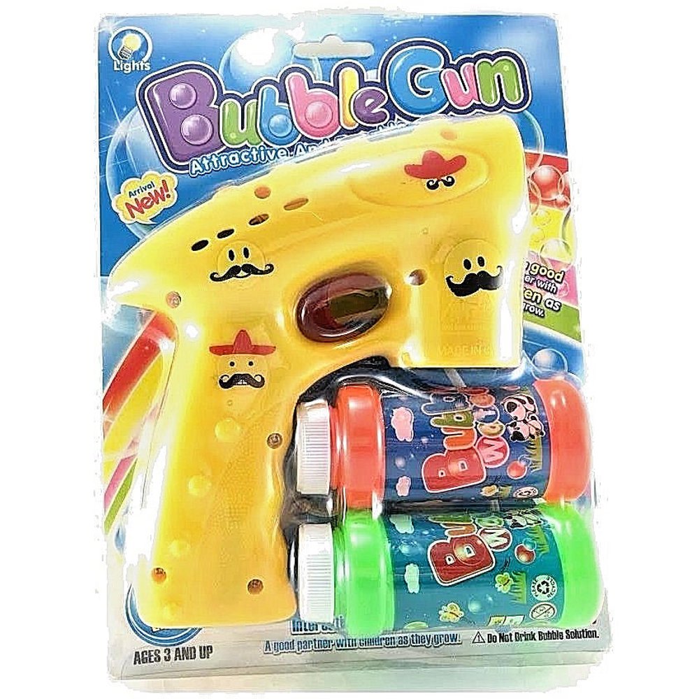 Emoji Bubble Shooter Gun With Sirens And LED Light 2 Bubble(Asst