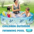 thumbnail image 4 of AMERTEER 48 Inches Foldable Children‘s Swimming Pool Blow Up Pool for Family Kids Backyard, 4 of 12