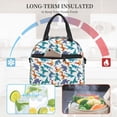 thumbnail image 4 of Uemuo Block Dinosaur Printed Lunch Bag Lunch Box Reusable Insulated Lunch Tote Bag, Leakproof Thermal Cooler Sack Food Handbags Case High Capacity, 4 of 5