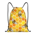 thumbnail image 1 of Fotbe Honeycombs Bolsa Mochila con Cordón Estampada, Bolsa de Gimnasio Deportiva, Bolsa Cinch, Bolsa con Cordón para Hombres y Mujeres-Small, 1 of 6