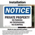 thumbnail image 3 of (2 Pack) Private Property No Parking No Trespassing OSHA Notice Sign, 3 of 7