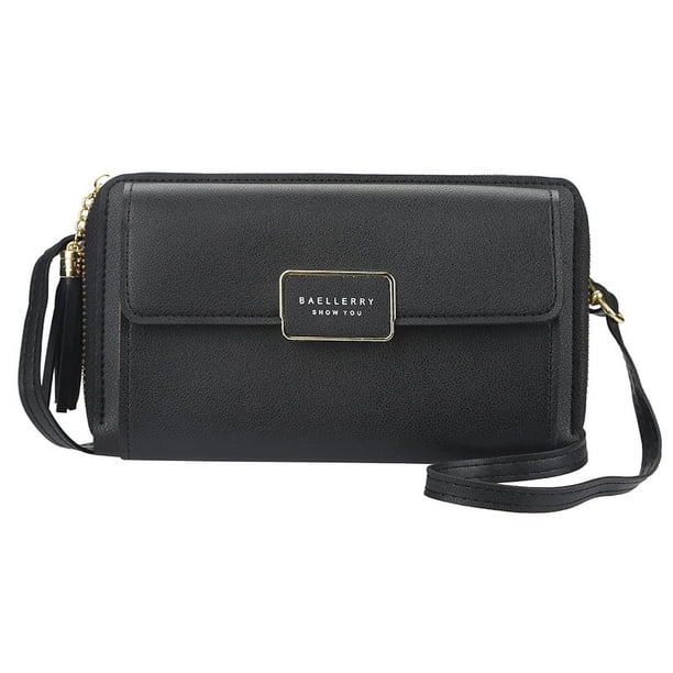 Cartera larga para mujer, bolso de mano con cremallera de gran capacidad, bolso de moda para teléfono móvil para mujer