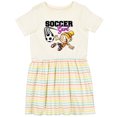 thumbnail image 3 of Inktastic Soccer Girl Girls Toddler Dress, 3 of 5