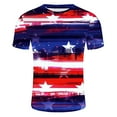 thumbnail image 5 of GERsome Mens 4th of July Patriotic T-Shirt American Flag Short Sleeve Crewneck Tops Loose Fit USA Flag Stars Stripes Graphic Tee S-3XL, 5 of 5