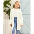 thumbnail image 2 of Sherrylily Girls Batwing Long Sleeve Sweater Cardigan Open Front Chunky Knit Sweaters Coats with Pockets 5-14 Years, 2 of 7