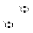 thumbnail image 1 of Ounissouiy Molde de huevo frito antioxidante cepillado pulido hogar restaurante cocina pastel molde para panqueques accesorios de herramientas con 9cm 2piezas, 1 of 6