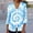 Blue, variant on Sakmal Casual Womens Winter Coats Long Sleeve Sleeve Pink Lightweight Tie Dye Cardigan Loose Fit Ladies Coat