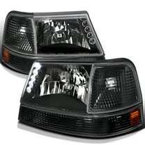 Spec-D Tuning Black LED Headlights   Bumper   Corner Lamps Compatible with 1998-2000 Ford Ranger Left   Right Pair Assembly