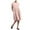 Pink, variant on Fesfesfes Plus Size Linen Dress for Women Solid Color Pullover Dress Round Neck Micro Sleeve Dress Loose Casual Baggy Kaftan Dress