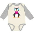 thumbnail image 3 of Inktastic Cute Penguin, Penguin With Ear Warmers, Scarf Boys or Girls Long Sleeve Baby Bodysuit, 3 of 5