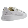 thumbnail image 3 of Puma Basket Platform Core Women's Shoes Puma White/Gold 364040-04, 3 of 6