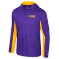 thumbnail image 2 of Men's Colosseum Purple LSU Tigers Always Sunny Quarter-Zip Hoodie, 2 of 3