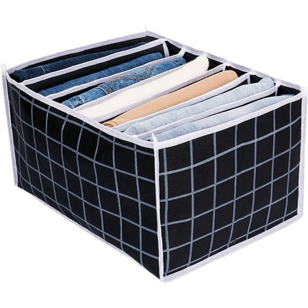 

Beirui Upgraded Drawer Organizers for Clothing Wardrobe Clothes Organizer Clothes Drawer Organizer Clothes Storage Organizer (Black Large 7 Grids)