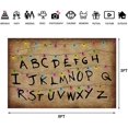 thumbnail image 3 of Stranger Photography Backdrop Rustic Alphabet Colorful Lights Background Kids Birthday Party Decorations Supplies Cake Table Banner Photo Banner 5x3ft, 3 of 3