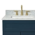 thumbnail image 4 of Ariel Hamlet 37 In. Left Offset Rectangle Sink Vanity With 0.75 In. Carrara White Countertop In Midnight Blue, 4 of 11