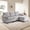 Lightgrey, variant on SAETSFEG Sectional Sofa, L-Shape 3-seat Couch with Movable Ottoman, Modern Storage Modular Sofa for Living Room,Beige