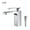 Chrome W/ Pop Up Drain, variant on Kibi Infinity Single Handle Bathroom Vanity Sink Faucet