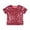 Red, variant on Girls 2 Piece Sequin Party Outfits – Puff Sleeve Shirt Blouses and Shorts Set for Birthday