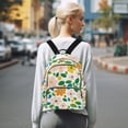 thumbnail image 7 of FORMRS Mini Backpack Purse for Women Travel Daypack Casual Shoulder Bag, Retro Orange Floral, 7 of 7