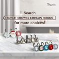 thumbnail image 6 of Sunlit Christmas Shower Curtain Hooks Winter Decorative Shower Curtain Rings, Silver Snowflakes and Reindeer, Resin, White Red Winter Bathroom Decoration - 12 Pack, 6 of 6
