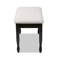thumbnail image 4 of Skyline Decor Grey Fabric Upholstered and Dark Brown Finished Wood Dining Bench, 4 of 7