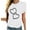 White, variant on Fesfesfes Womens Shirts Women Girls Plus Size Sunflower Print Tees Short Sleeve T Shirt Blouse Tops Tshirt 2XL(US:12)