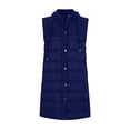 thumbnail image 5 of MOJOGO Women's Puffer Vest Quilted Snap Sleeveless Mid-Length Outwear Jackets Warm Fall Winter Down Coats with Hood Navy S, 5 of 6