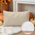 thumbnail image 3 of Tan Solid Color Lumbar Pillow Covers 20x12 Inch Set of 2, Modern Minimalist Pure Color Waterproof Outdoor Pillow Covers, Decorative Cushion Pillowcases for Couch, Sofa, Bed, Garden, Patio, 3 of 9