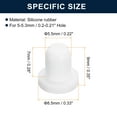 thumbnail image 3 of Uxcell 16 Pieces White Rubber Stopper, 5.5mm Plug Holes for 5-5.3mm/0.2-0.21" Hole, 3 of 6