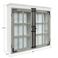 thumbnail image 6 of Kate and Laurel Hutchins Farmhouse Wood Decorative Cabinet, 30 x 6.5 x 27.5, White and Gray, Wall Cabinet with Window Pane Glass Doors, 6 of 6
