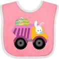 thumbnail image 3 of Inktastic Easter Bunny in Dump Truck Delivering Easter Eggs Boys or Girls Baby Bib, 3 of 4
