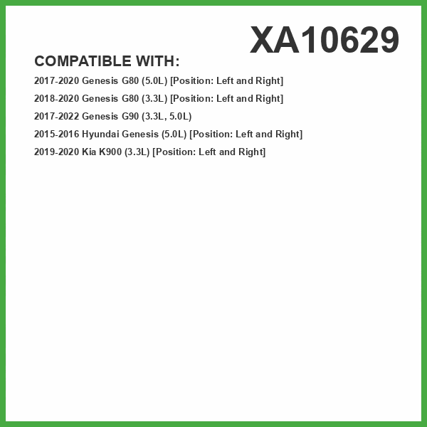ECOGARD XA10629 Premium Engine Air Filter Fits 2018-2020 Genesis G80, 2017-2022 G90, 2015-2016 Hyundai Genesis, 2019-2020 Kia K900, Left and Right