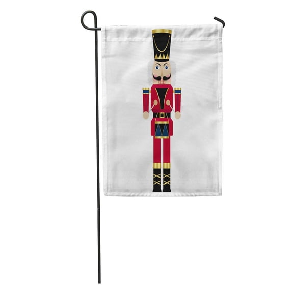 SIDONKU Ballet of Nutcracker Drum Christmas Cute Greeting Holiday Merry Retro Garden Flag Decorative Flag House Banner 28x40 inch