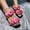 Pink, variant on Women's Flower Strappy Slip on Casual Flat Sandals Open Toe Slide Sandals Summer Dressy Comfortable Flats
