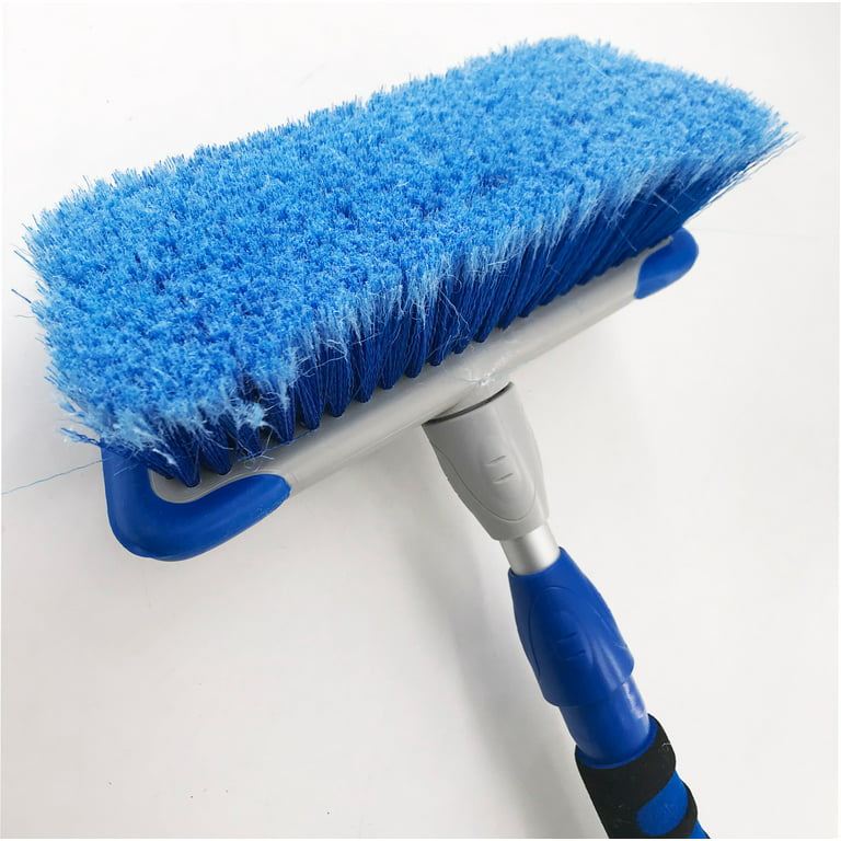 JINHILL Car Wash Brush with Long Handle 17-67 inch Telescopic Flow Through Washing on Off Switch 10 Soft Bristle Head for RV at MechanicSurplus.com