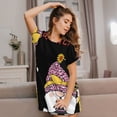 thumbnail image 3 of Naloa Have a Nice Day Print Women Nightgowns,Womens Loungewear,Short Sleeve Sleepwear,Comfy Ladies Nightdress, 3 of 6