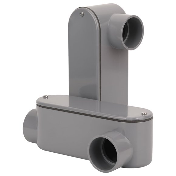 Cuerpo de conduit CKVIHAV tipo LL de PVC de 1,5 pulgadas, paquete de 2, gris