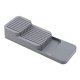 thumbnail image 1 of Divisor Organizador de bloque de cuchillos - Soporte de inserción de cuchillos para bistec en cajón de 2 niveles gris Ehuebsd Libre de BPA, 1 of 5
