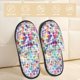 thumbnail image 2 of Fotbe Colorful Watercolor Dots Pantuflas Peludas para Mujer con Estampado, Zapatillas de Peluche, Zapatos de Invierno para Casa, Uso Interior y Exterior-Large, 2 of 8