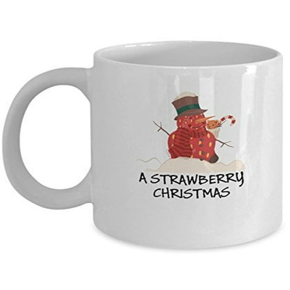 Snowman 11 oz Coffee Mug - Holiday Design White Ceramic Gift